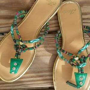 Jade flip flop sandles